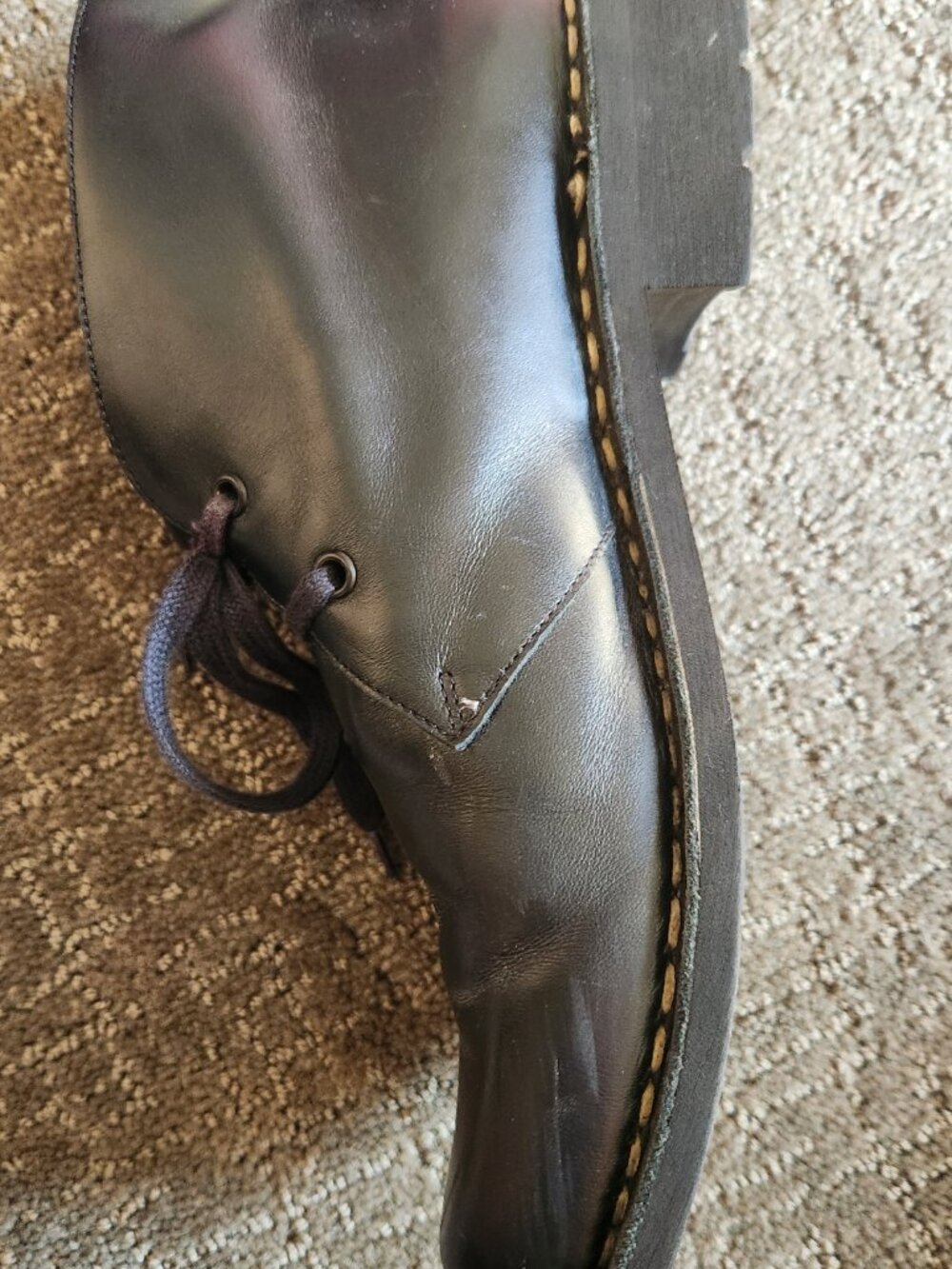 PARABOOT FOR SOFIE D'HOORE Black Leather Lace-up Ankle Boots Booties Size 8.5 - Picture 10 of 13